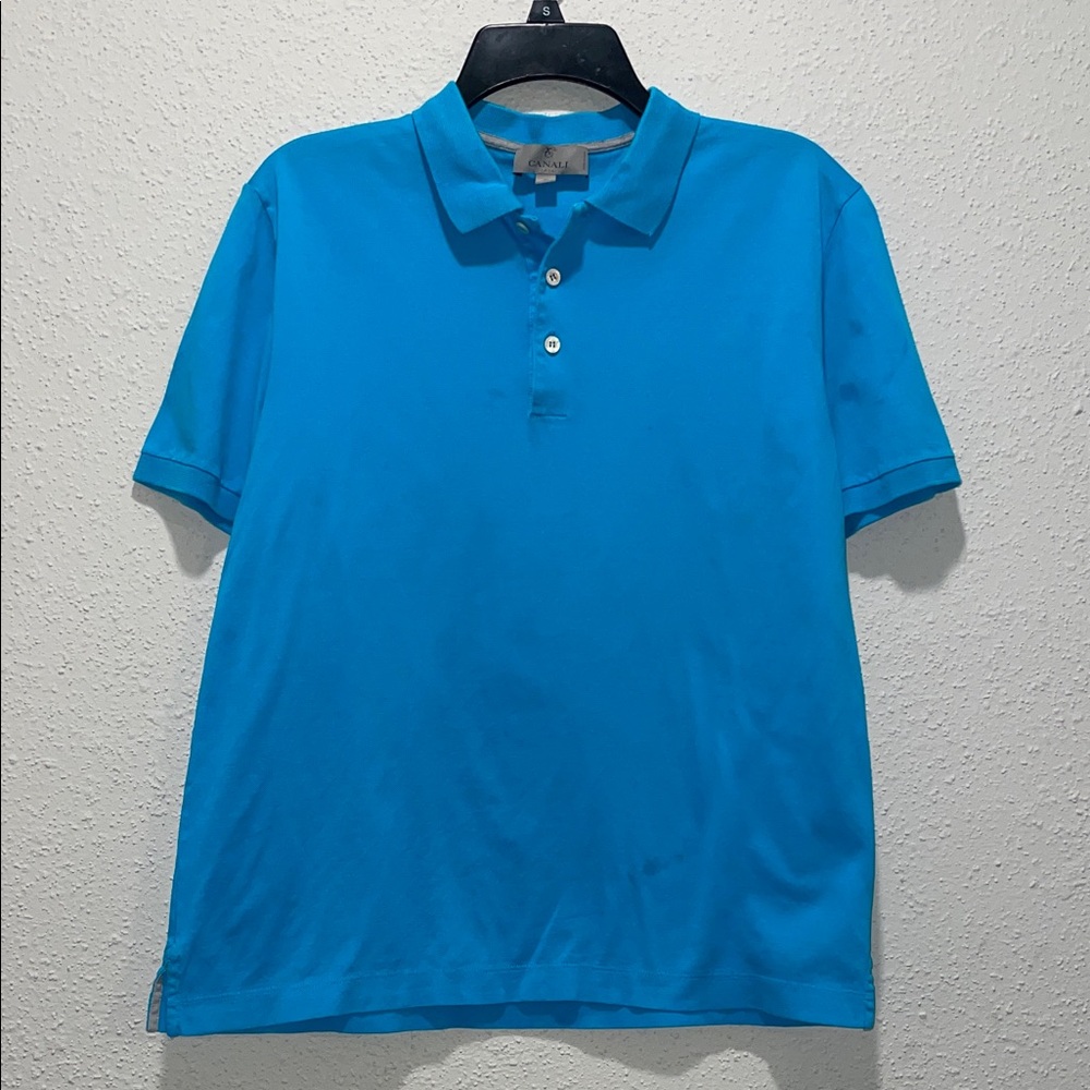 Canali Vibrant Blue Polo Shirt